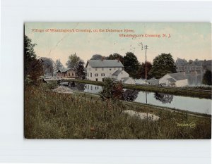 Postcard Village of Washington's Crossing on the Delaware River New Jersey USA