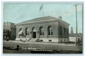 c1910's Post Office Street View Atlantic Iowa IA Unposted Antique Postcard