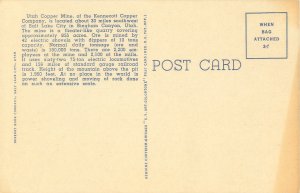 Bingham Canyon Copper Mine Salt Lake City, UT Linen Postcard