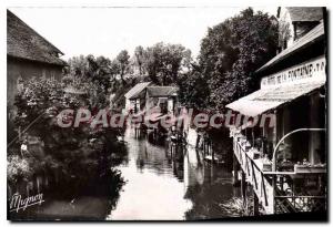 Postcard Old Chateaurenard Les Bords De I'Ouanne River trout