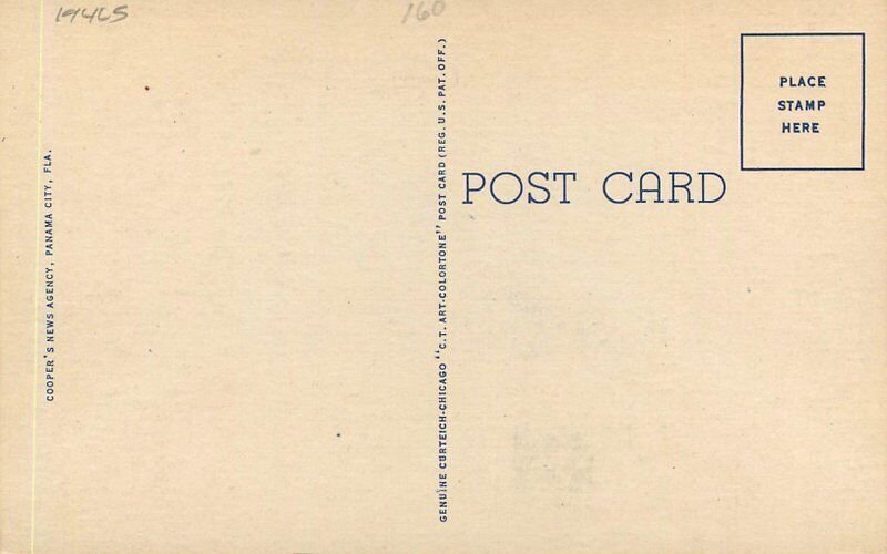 Florida Panama City Long Beach large letters multi View Teich Postcard 22-7372