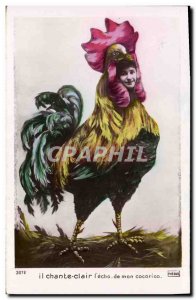 Old Postcard Theater Rostand Chantecler Coq