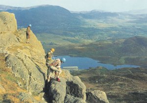 Mountain Workers Flestinog Wales Laying Cables Electricity Board Postcard