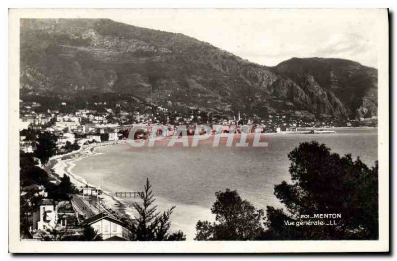 Old Postcard Menton General view