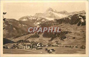 Old Postcard Notre Dame de Bellecombe Savoie Saint Nicolas Chapel and Mount C...