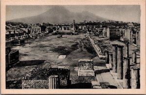 Italy Pompei, Pompeii Foro Civile Vintage Postcard C137