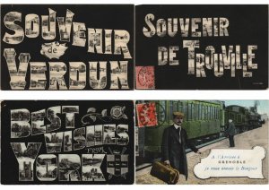 SOUVENIR DE France 50 Vintage Postcards pre-1940 (L4123)