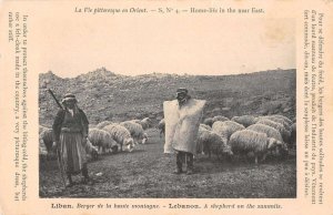 Lebanon Shepherd on the Summits Sheep Vintage Postcard AA46348