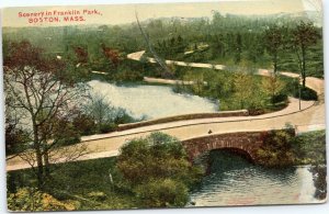 postcard Boston Massachusetts - Scenery in Franklin Park
