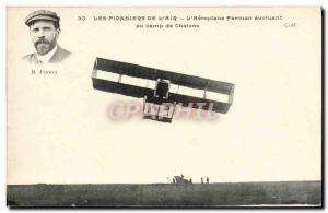 Old Postcard Jet Aviation L & # 39aeroplane Farman evolving Chalons camp