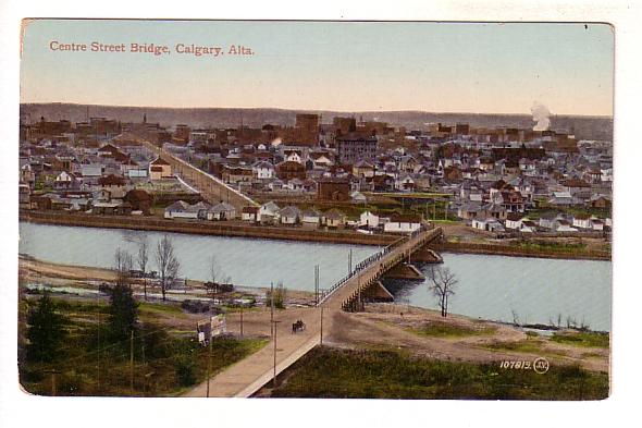 Town View with Centre Street Bridge, Calgary, Alberta