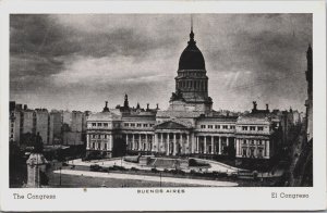Argentina Buenos Aires The Congress Vintage Postcard C129