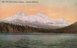 Vintage Postcard The Three Sisters Mountain Sightseeing Tourist Spot Oregon OR