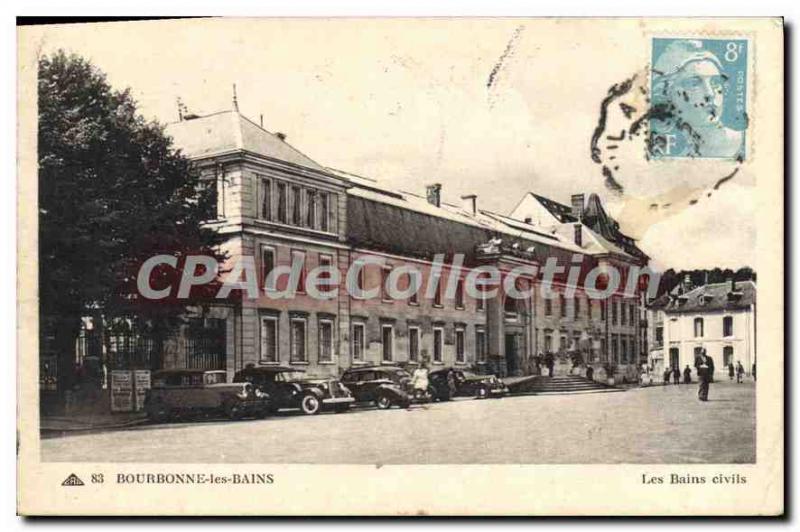 Postcard Old BOURBONNE Les Bains Les Bains Civils