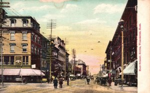 Vintage Postcard Main Street Buildings Shops South Worcester Massachusetts MA