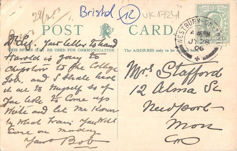 uk17241 cabot tower bristol real photo uk