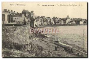 Old Postcard Saint Servan Vue Generale des Bas Sablons