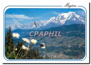 Modern Postcard Megeve Haute Savoie gondola Jaillet Mont Blanc