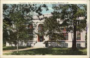 Durham University of North Carolina NC Chemistry Hall Vintage Postcard