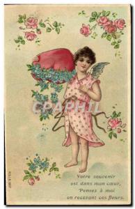 Old Postcard Fantasy Angel