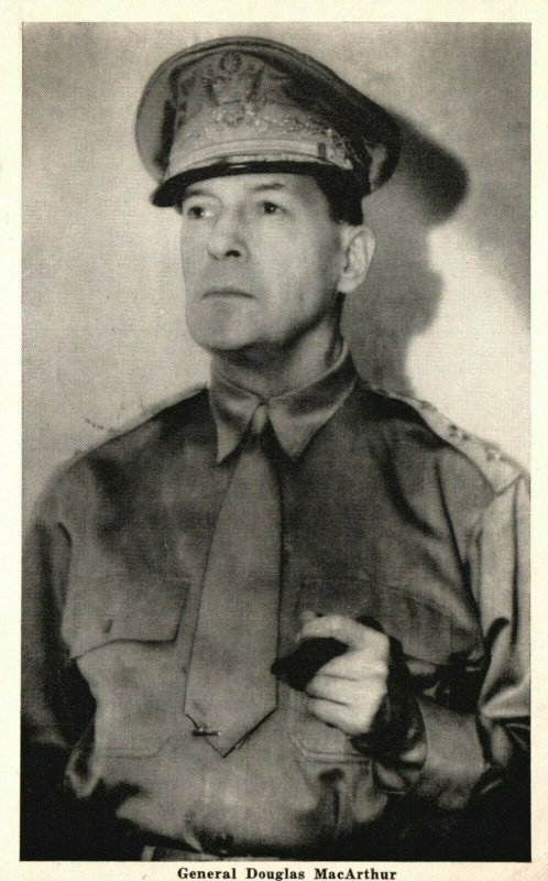 Vintage Postcard 1942 General Douglas MacArthur Supreme Command Allied Forces