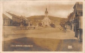 RPPC CZECH REPUBLIC RADNICE U ROKYOAN CHURCH PLZEN REAL PHOTO POSTCARD 1926