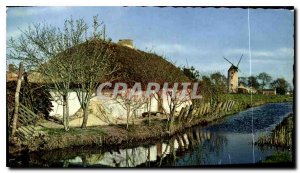 Postcard Modern Vendee a Bourrine Windmill