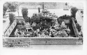 Los Angeles~New Chinatown~Seven Star Cavern Wishing Pool~Penny In~1940s RPPC 