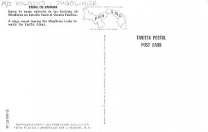 MS Volosko Jugolinija Canal De Panama Writing on back, missing stamp 