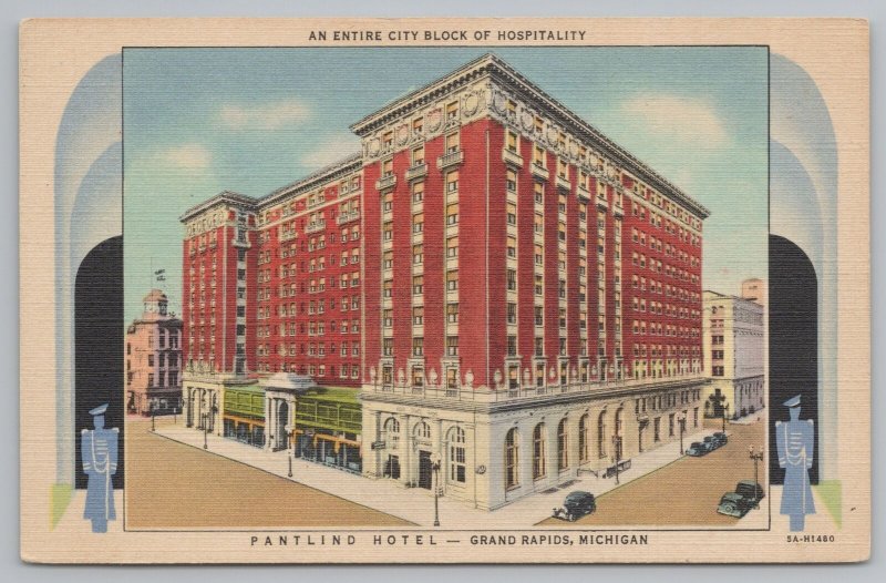 Hotel & Resort~Pantlind Hotel~Grand Rapids Michigan~Vintage Postcard