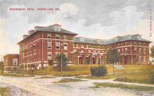 Westminster Hotel Winona Lake Indiana 1910c postcard