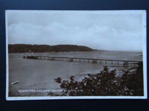 Wales BANGOR Garth Pier & Beaumauris - Old RP Postcard by Excel Series