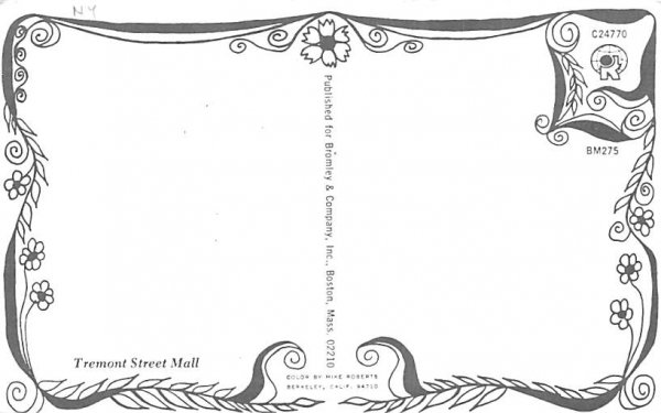 Tremont Street Mall Boston, Massachusetts Postcard