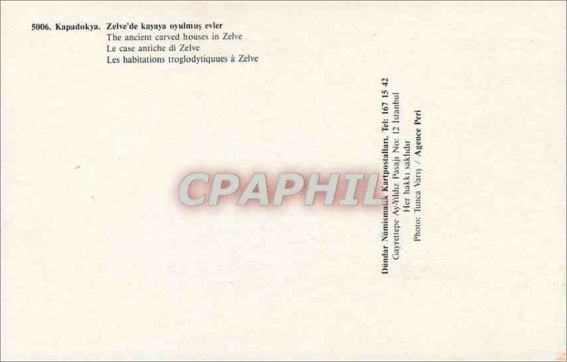 Postcard Modern Kapadokya Habitations Troglodytiques has Zelve