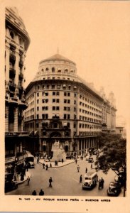 Argentina Buenos Aires Avenue Roque Saenz Pena Real Photo