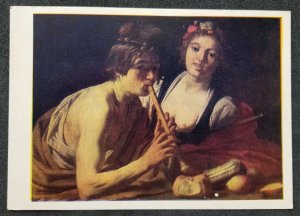 [AG] P865 Russia Painting Women Musical Instrument Art Craft (postcard) *New