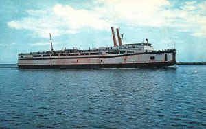 Vintage Postcard Delmarva Automobile Passenger Ferry in Virginia Eastern Shore