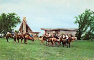 Rock Springs Ranch Kansas 4-H Club Camp horseback riders vintage pc Z51236