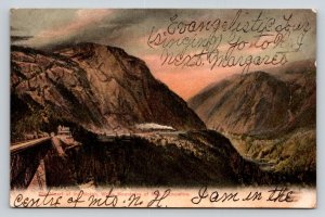 Heart of the Notch White Mountains NH Train Bridge Postcard 1907 G. W. Morris