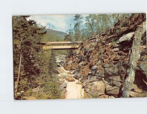 Postcard Sentinel Pine Bridge, At The Pool, Franconia, White Mts., Lincoln, N.H.