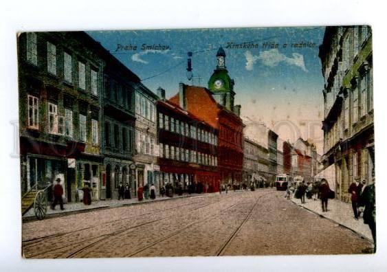 155755 CZECH PRAHA Smichav TRAM Vintage postcard