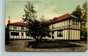 Vtg San Mateo California CA Red Cross Guild Hospital 1910s Postcard