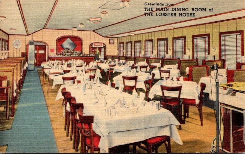 Massachusetts Charlestown The Lobster House Main Dining Room 1947
