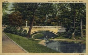 Arch Bridge, Deerings Oaks - Portland, Maine ME  