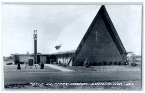 c1940's Peace Lutheran Church Wautoma Wisconsin WI RPPC Photo Vintage Postcard