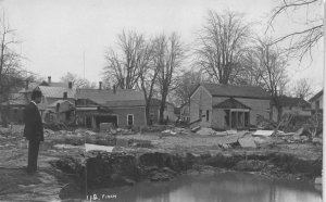 Real Photo Postcard Flood Damage of Homes in Fremont, Ohio~114310