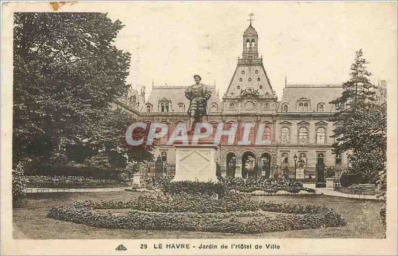 Old Postcard Le Havre Garden City Hotel