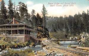 Pierre Lodge, Spring Gulch, Rapid Canon, Black Hills, SD c1910s Vintage Postcard