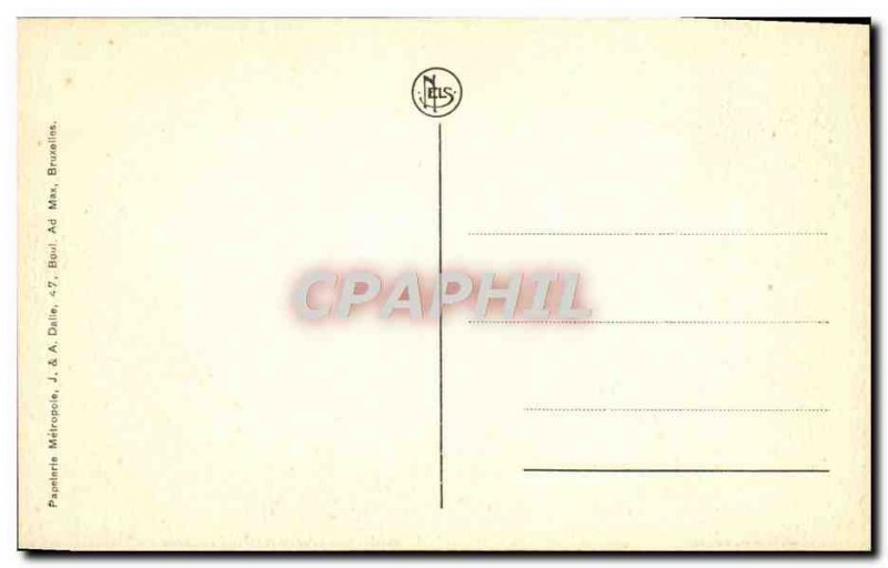 Old Postcard The Brussels Tram Exchange