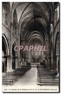 Old Postcard Interior of the Basilica of Our Lady of Delivrande Calvados